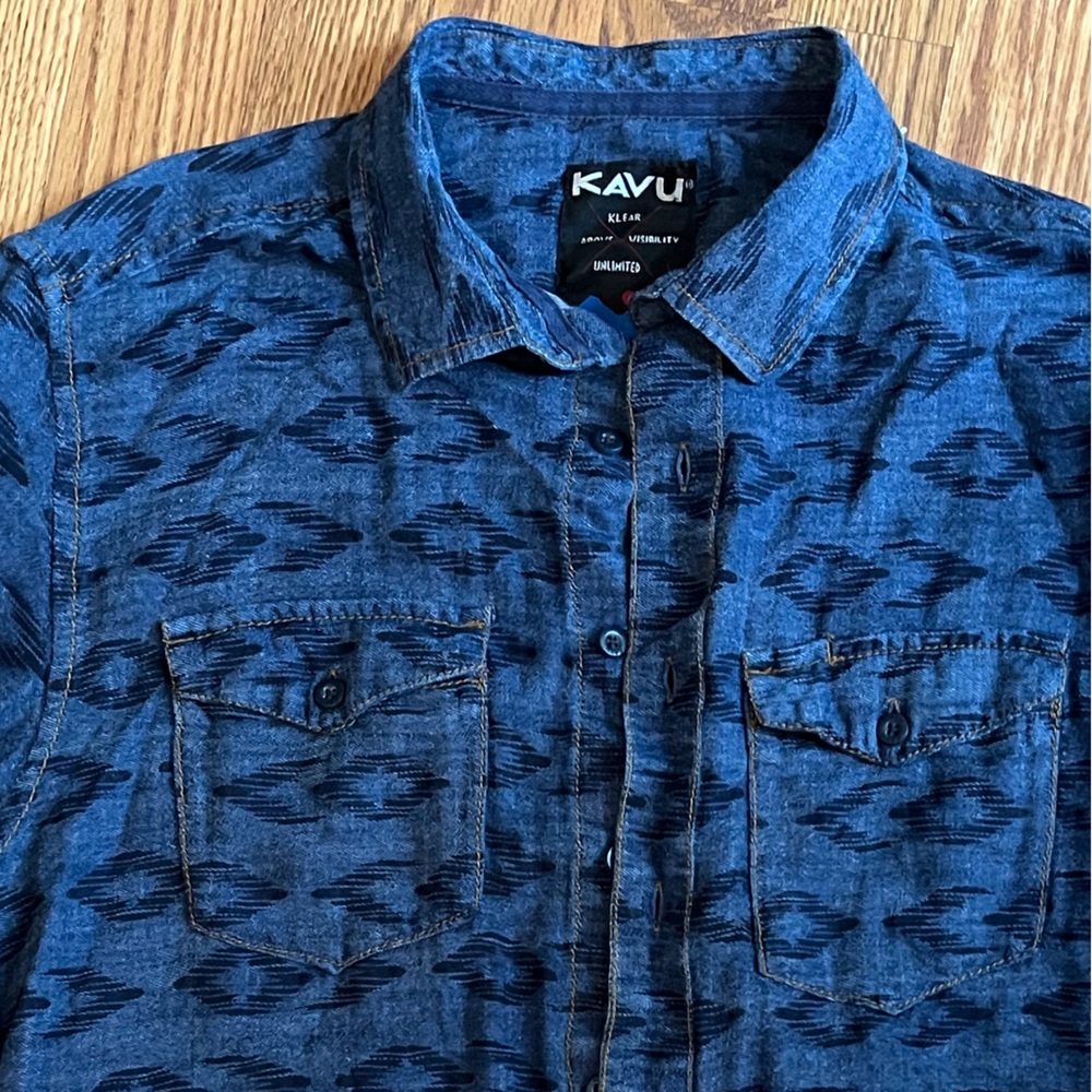 KAVU button up Aztec print herren shirt